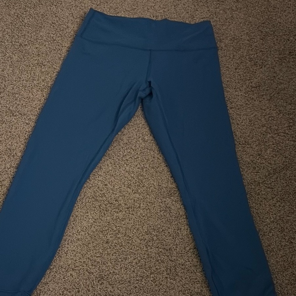 Lululemon Blue Wunder Train HR Tight 25” Size 10 Leggings